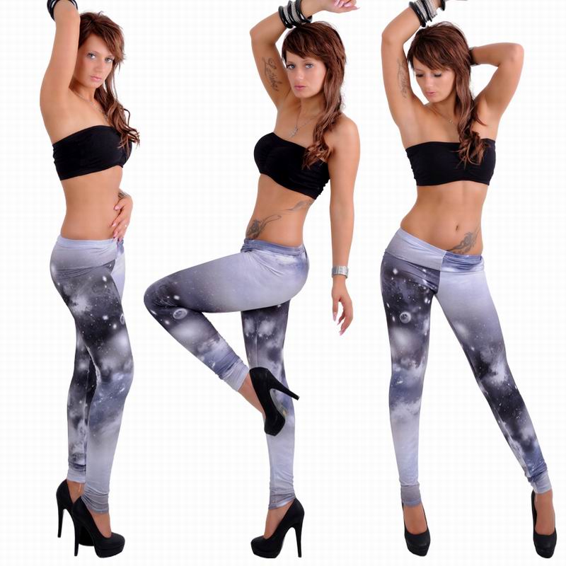 Hot Gray Lightning Halloween Rainbow Printed Pants Tights Leggings